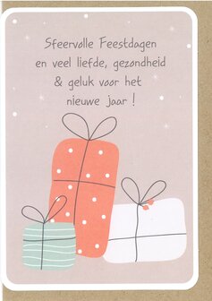 Kerstkaart View Sfeervolle feestdagen en veel liefde, gezondheid en geluk voor het nieuwe jaar !