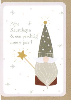 Kerstkaart Etoile Fijne kerstdagen en een gelukkig nieuw jaar !